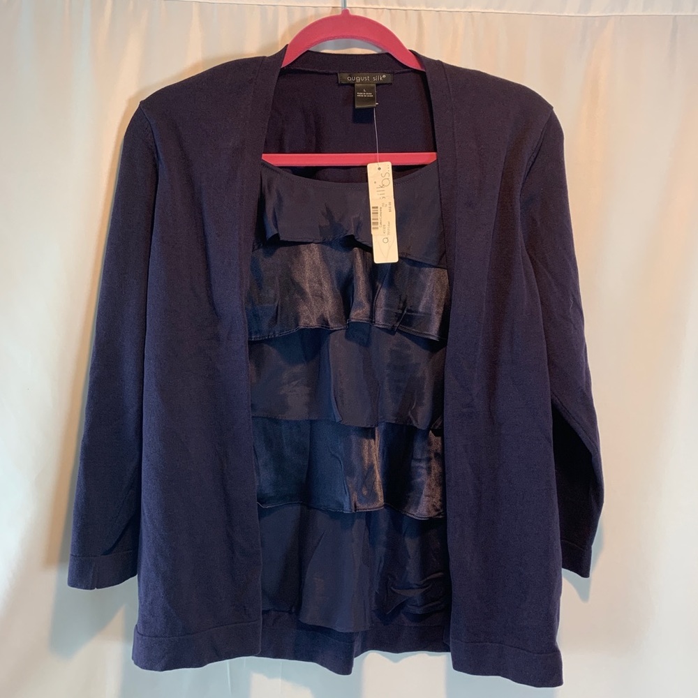 August Silk cardigan/shirt.